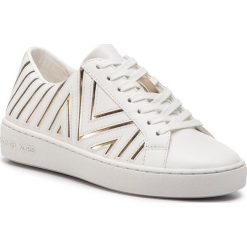 Sneakersy MICHAEL MICHAEL KORS - Whitney Lace Up 43R9WHFS4L Opt/Pl Gold. Białe półbuty damskie marki MICHAEL Michael Kors, bez wzorów, ze skóry ekologicznej, bez obcasa, na płaskiej podeszwie, na sznurówki. Za 669,00 zł.