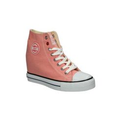 Buty Big Star TRAMPKI U27490. Różowe trampki i tenisówki damskie marki BIG STAR, bez wzorów, bez zapięcia. Za 69,99 zł.