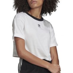 ADIDAS CROP TOP > GD2359. Koszulki damskie Adidas, na imprezę, bez wzorów, z bawełny, klasyczne, z okrągłym kołnierzem, z krótkim rękawem. Za 79,99 zł.