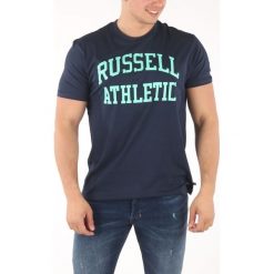 Russell Athletic Koszulka Niebieski. Niebieskie podkoszulki męskie Russell Athletic, xl, z nadrukiem, z bawełny, bez kołnierzyka, z krótkim rękawem, krótkie. Za 119,95 zł.