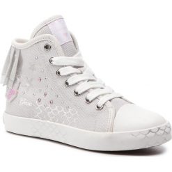 Trampki GEOX - J Ciak G. E J9204E 000AN C1006 S Grey. Szare trampki dziewczęce Geox, z aplikacjami, ze skóry, bez zapięcia. W wyprzedaży za 169,00 zł.
