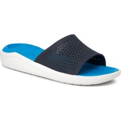 Klapki CROCS - Literide Slide 205183 Navy/White. Niebieskie klapki męskie Crocs, z tworzywa sztucznego, bez zapięcia. W wyprzedaży za 159,00 zł.