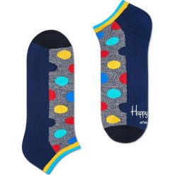 Happy Socks - Skarpetki. Niebieskie skarpetki damskie Happy Socks, bez wzorów, z elastanu. Za 39,90 zł.