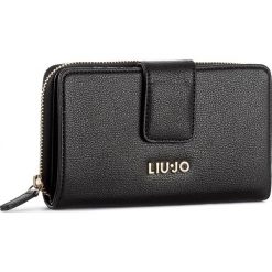 Portfele damskie: Duży Portfel Damski LIU JO – Zip Around C/Flap A N67090 E0064 Nero 22222