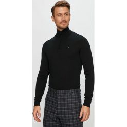 Calvin Klein - Sweter. Czarne swetry męskie Calvin Klein, xl, bez wzorów, z wełny, z golfem, bez kaptura. Za 499,90 zł.