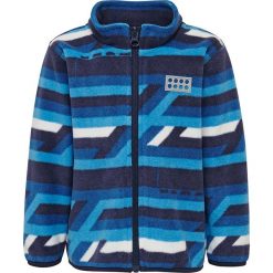 Kurtka polarowa "Sirius 702" w kolorze niebiesko-białym. Niebieskie bluzy niemowlęce Legowear, w paski, z materiału, bez kaptura. W wyprzedaży za 79,95 zł.