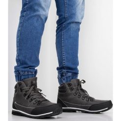 Trapery męskie TR-4/Q1443 Szare. Szare buty trekkingowe męskie NEST, z tkaniny, bez zapięcia. Za 98,00 zł.