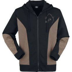 Justice League Aquaman Bluza z kapturem rozpinana czarny/oliwkowy. Czarne bluzy męskie rozpinane marki Justice League, m, z aplikacjami, z materiału, z kapturem. Za 99,90 zł.