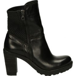 Botki damskie na zamek: Botki - 3016 V-E NERO