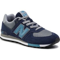Sneakersy NEW BALANCE - GC574FND Granatowy Szary. Szare półbuty damskie New Balance, bez wzorów, ze skóry, bez obcasa, na płaskiej podeszwie, bez zapięcia. Za 249,00 zł.