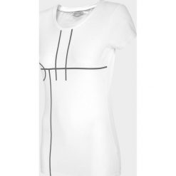 T-shirt damski TSD606 - biały - Outhorn. Białe koszulki damskie Outhorn, bez wzorów, bez kołnierzyka, bez rękawów. W wyprzedaży za 29,99 zł.