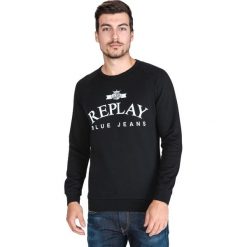 Replay Bluza Czarny. Czarne bluzy męskie Replay, s, z nadrukiem, z bawełny, bez kołnierzyka, bez rękawów, bez kaptura. Za 412,95 zł.