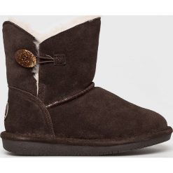 Bearpaw - Śniegowce Rosie. Pomarańczowe śniegowce damskie marki Bearpaw, z wełny, bez zapięcia. W wyprzedaży za 329,90 zł.