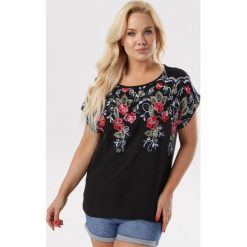 Czarna Bluzka Dirke. Czarne bluzki damskie Born2be, xl, bez wzorów, bez kołnierzyka, bez rękawów. W wyprzedaży za 49,99 zł.