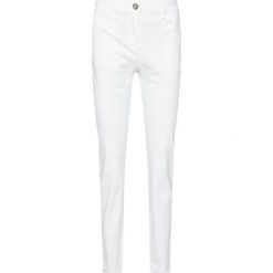 Spodnie materiałowe Trussardi Jeans Light Gabardine 56P00001. Białe spodnie damskie Trussardi Jeans, z elastanu. Za 339,00 zł.