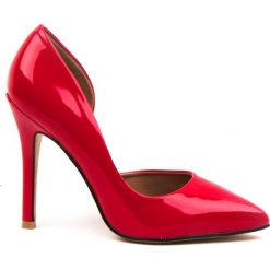 Szpilki damskie eVento. Szpilki eVento, bez wzorów, z lakierowanej skóry, eleganckie, bez obcasa, na obcasie, bez zapięcia. Za 89,00 zł.
