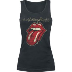Topy damskie: The Rolling Stones Plastered Tongue Top damski czarny