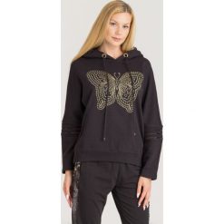 BLUZA TWINSET. Czarne bluzy damskie Twinset, xs, z haftami, z bawełny, bez rękawów, z kapturem. Za 404,50 zł.