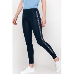 Tommy Hilfiger Legginsy Niebieski. Niebieskie spodnie damskie TOMMY HILFIGER, s, z elastanu. Za 238,95 zł.