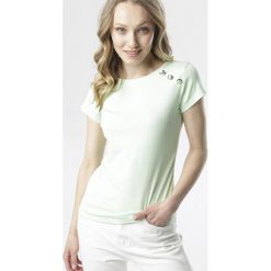 Miętowa Bluzka Ariris. Zielone bluzki damskie Born2be, s, bez wzorów, bez kołnierzyka, bez rękawów. W wyprzedaży za 39,99 zł.