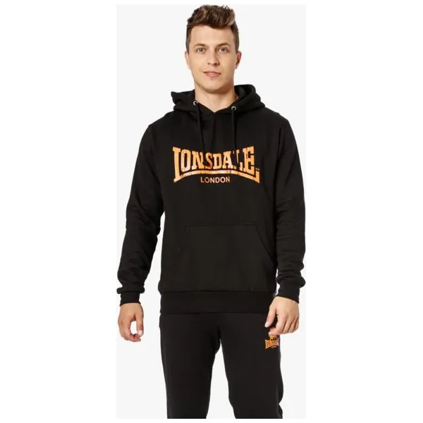 Lonsdale Bluza Wolterton , czarny, rozmiar XXL. Czarne bluzy męskie Lonsdale, xxl, bez wzorów, z bawełny, z kapturem, bez rękawów, z kapturem. W wyprzedaży za 99,99 zł.