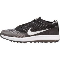 Nike Performance FLYKNIT RACER Obuwie do golfa black/white. Czarne buty sportowe męskie marki Nike Performance, z materiału, na golfa. Za 759,00 zł.
