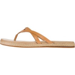 UGG Annice Japonki Beżowy. Brązowe klapki damskie Ugg, w paski, ze skóry, bez obcasa. Za 386,95 zł.