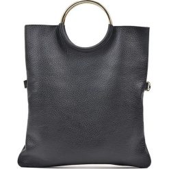 Torebki klasyczne damskie: Skórzana torebka w kolorze czarnym – 48 x 33 x 15 cm