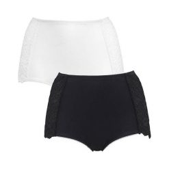 Cellbes Majtki modelujące 2 Pack czarny biały female czarny/biały 54/56. Czarne majtki damskie Cellbes, z bawełny. W wyprzedaży za 57,00 zł.