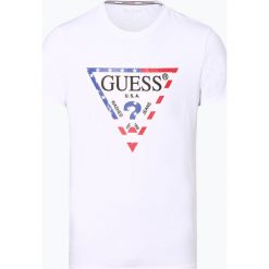 Guess Jeans - T-shirt męski, biały. Białe t-shirty męskie m, z nadrukiem, z jeansu. Za 169,95 zł.