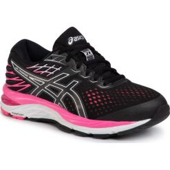 Buty ASICS - Gel-Cumulus 21 1012A468 Black/Black 004. Czarne buty sportowe damskie Asics, bez wzorów, z tworzywa sztucznego, sportowe, do biegania. W wyprzedaży za 459,00 zł.
