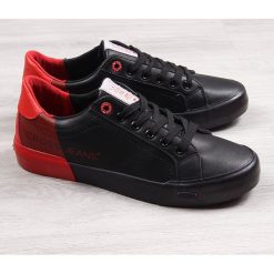 Trampki męskie niskie czarne Cross Jeans. Czarne trampki męskie Cross Jeans, bez wzorów, z jeansu, bez zapięcia. Za 101,99 zł.