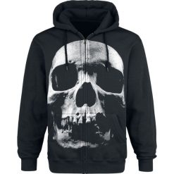 Bejsbolówki męskie: Heavy Skull Bluza z kapturem rozpinana czarny
