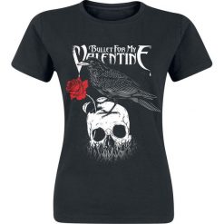 Bullet For My Valentine Raven Koszulka damska czarny. Czarne bluzki z odkrytymi ramionami marki Bullet For My Valentine, l, z nadrukiem, z okrągłym kołnierzem. Za 74,90 zł.