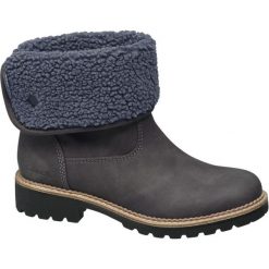 Botki damskie Bench popielate. Szare botki damskie Bench, ze skóry, bez obcasa, bez zapięcia. Za 239,90 zł.
