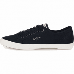 Pepe Jeans tenisówki męskie Aberman Smart PMS30625 46 czarne. Czarne trampki męskie Pepe Jeans, bez wzorów, z bawełny, bez zapięcia. Za 219,00 zł.