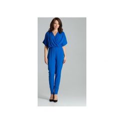 Kombinezon L062zafir. Niebieskie kombinezony damskie Lenitif, na co dzień, xl, bez wzorów, bez kołnierzyka, z długim rękawem, długie. Za 239,00 zł.