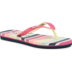 Japonki Pepe Jeans Dorset Beach PGS70034. Różowe klapki damskie Pepe Jeans, bez wzorów, z jeansu, bez obcasa. Za 89,00 zł.
