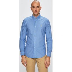 Polo Ralph Lauren - Koszula. Niebieskie koszule męskie Polo Ralph Lauren, s, bez wzorów, z bawełny, casualowe, polo, z długim rękawem. W wyprzedaży za 279,90 zł.