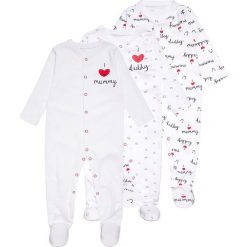 Bielizna chłopięca: mothercare UNISEX MUMMY AND DADDY SLEEPSUIT BABY 3 PACK Piżama black/white