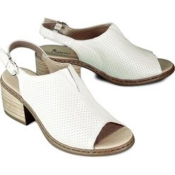 RIEKER V0557-80 weiss, sandały damskie. Sandały damskie Rieker, bez wzorów, bez obcasa, na obcasie, bez zapięcia. Za 249,90 zł.