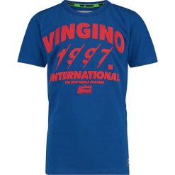 Koszulka "Hilvio" w kolorze niebieskim. Niebieskie t-shirty chłopięce Vingino, z nadrukiem, z bawełny, bez rękawów. W wyprzedaży za 49,95 zł.