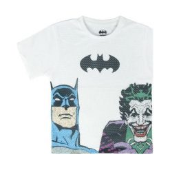 Disney Koszulka Chłopięca Batman&Joker 140 Biały. Białe t-shirty chłopięce Disney, z motywem z bajki, bez rękawów. Za 39,00 zł.