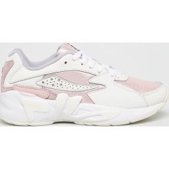 Fila - Buty. Białe buty sportowe damskie Fila, ze skóry, sportowe. W wyprzedaży za 269,90 zł.