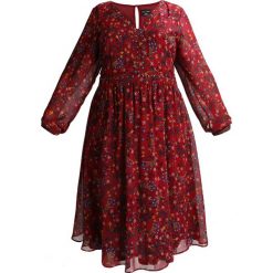 Sukienki: City Chic DRESS WINTER FOLK Długa sukienka dark red