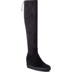 Muszkieterki GUESS - FLFLC3 ESU11 BLACK. Czarne bez kategorii marki Guess, z materiału, przed kolano, na wysokim obcasie, na obcasie. Za 769,00 zł.