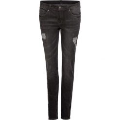 Dżinsy Skinny z zamkami bonprix czarny "stone". Czarne jeansy damskie bonprix, z aplikacjami, z jeansu. Za 109,99 zł.