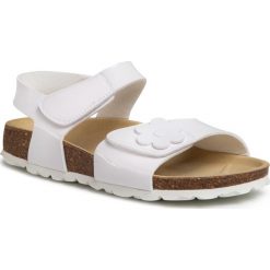 Sandały SUPERFIT - 6-00118-10 S Weiss. Białe sandały dziewczęce Superfit, ze skóry ekologicznej, bez zapięcia. Za 169,00 zł.