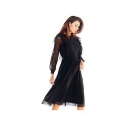 Sukienka B327. Czerwone sukienki damskie Awama, xl, bez wzorów, z poliesteru, eleganckie, bez kołnierzyka, bez rękawów, długie, midi. Za 159,00 zł.