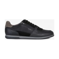 Geox Renan Tenisówki Czarny. Czarne trampki męskie Geox, bez wzorów, ze skóry, bez zapięcia. Za 462,95 zł.